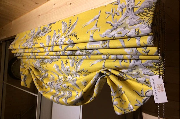 Roman blinds made by hand